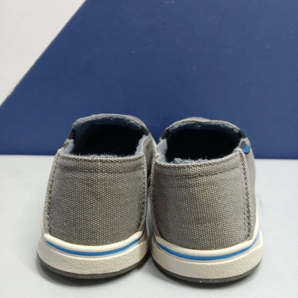 Columbia Crankbait Omni-Grip Casual Sneakers Youth US 3 Gray Blue Canvas Slip On